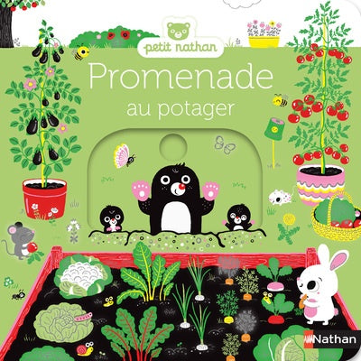 Promenade au potager - livre d'éveil animé, pour les bébés dès 6 mois - Nathan