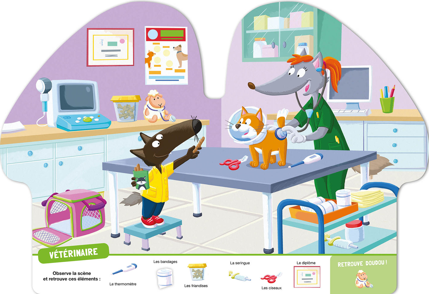 P'tit loup - Mon tout premier cherche et trouve - Les métiers- Livre Auzou