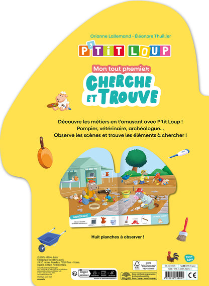 P'tit loup - Mon tout premier cherche et trouve - Les métiers- Livre Auzou