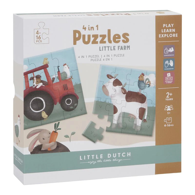 Puzzle 4 en 1 #Little Farm