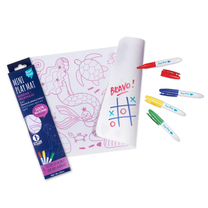 Coloriage nomade : Mini Playmat SIRENE - 4 feutres inclus - Super Petit