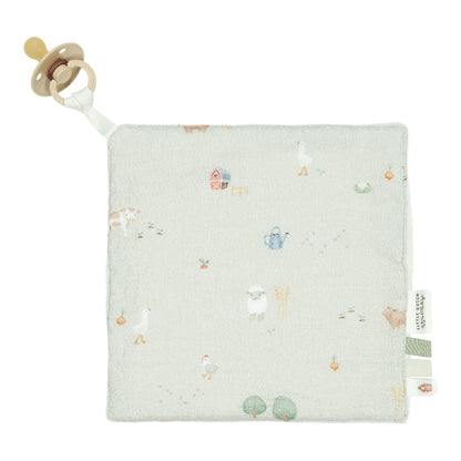 Doudou mousseline attache tétine #Little Farm