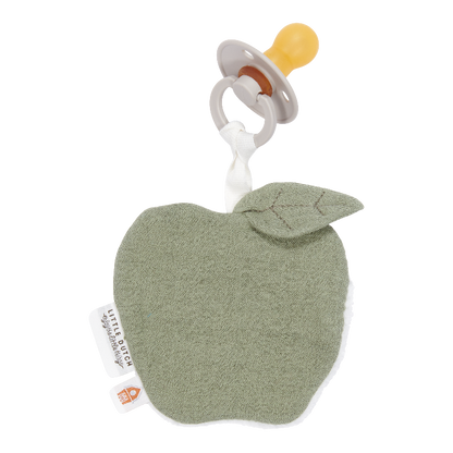 Doudou Attache tétine en gaze de coton Pomme  #Pure Olive