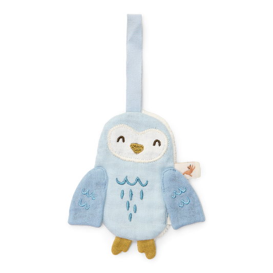 Doudou attache-tétine en gaze de coton Chouette #Forest  Friends