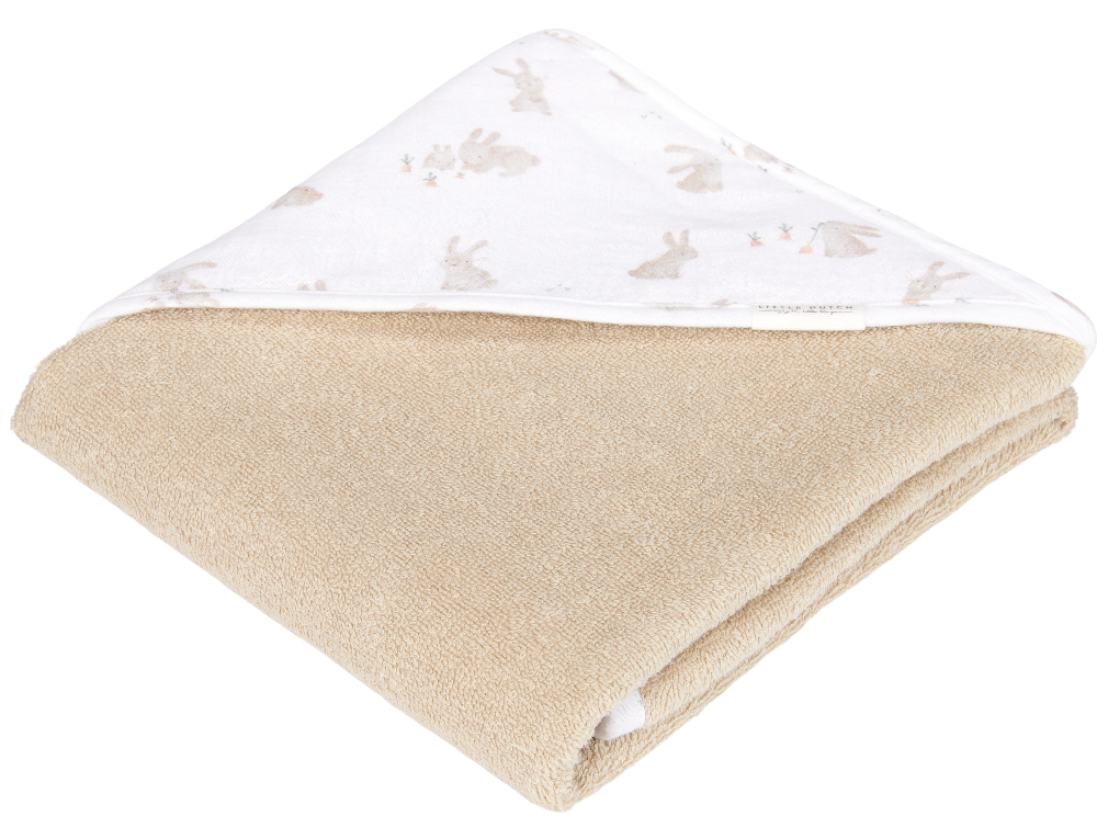 Cape de bain en gaze de coton  #Baby Bunny 75 x 75 cm