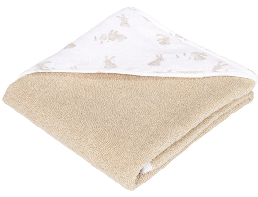 Cape de bain en gaze de coton  #Baby Bunny 75 x 75 cm