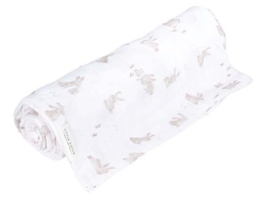 Langes XL en gaze de coton #Baby Bunny  120 x 120 cm