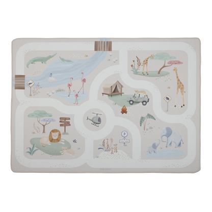 Tapis de jeu pour voiture - Safari Friends - Little Dutch