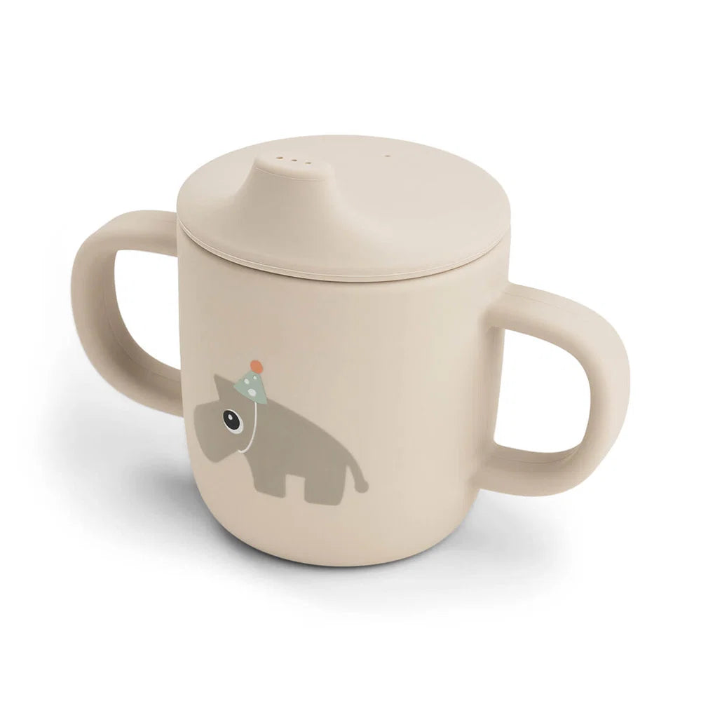 Tasse à bec en silicone à 2 anses - Celebration - Sand -  Done by deer