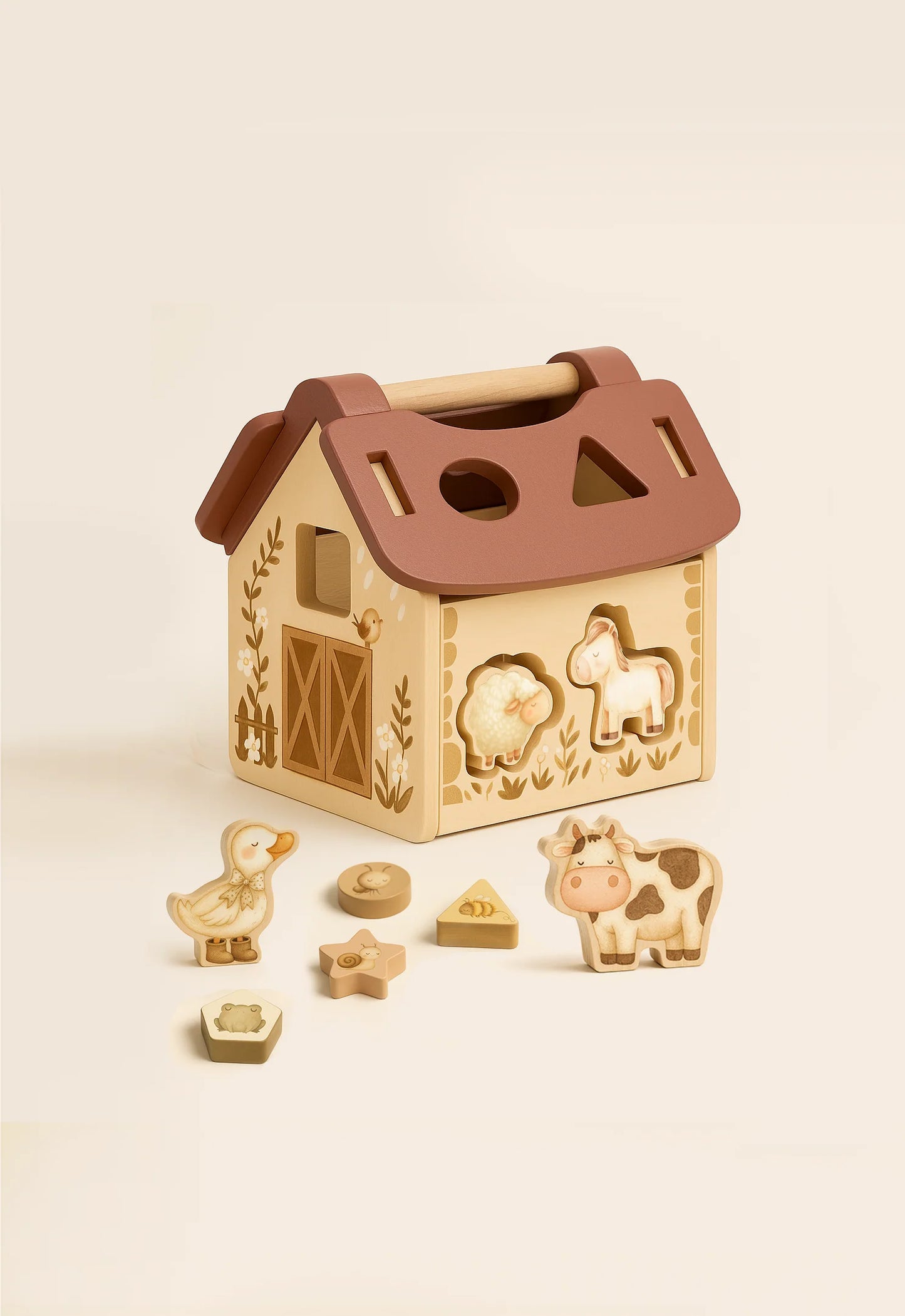 Tiny Barn - Animaux de la ferme - Puzzle en bois - Mrs Ertha