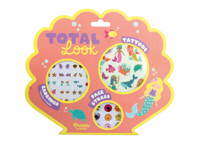 Total Look Sirène - Tattoos - Boucles d'oreille - Face strass - Auzou