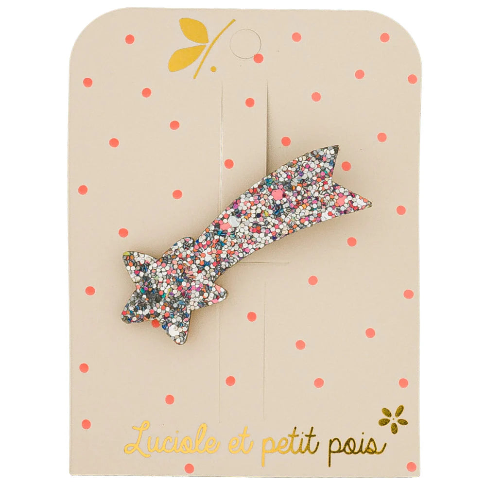 Barrette étoile filante - Argent multi | Luciole et Petit Pois