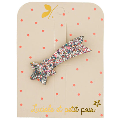 Barrette étoile filante - Argent multi | Luciole et Petit Pois