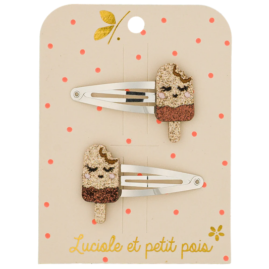 Barrettes Ice Cream choco (paire) – Luciole et petit pois