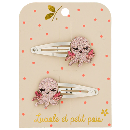 Barrettes Otty la pieuvre (paire) | Luciole et Petit Pois