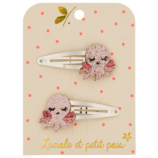 Barrettes Otty la pieuvre (paire) | Luciole et Petit Pois