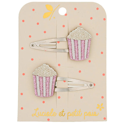 Barrettes popcorn (paire)| Luciole et Petit Pois