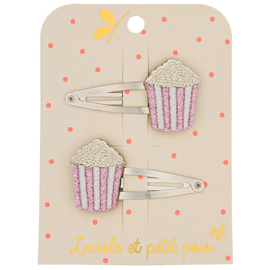 Barrettes popcorn (paire)| Luciole et Petit Pois