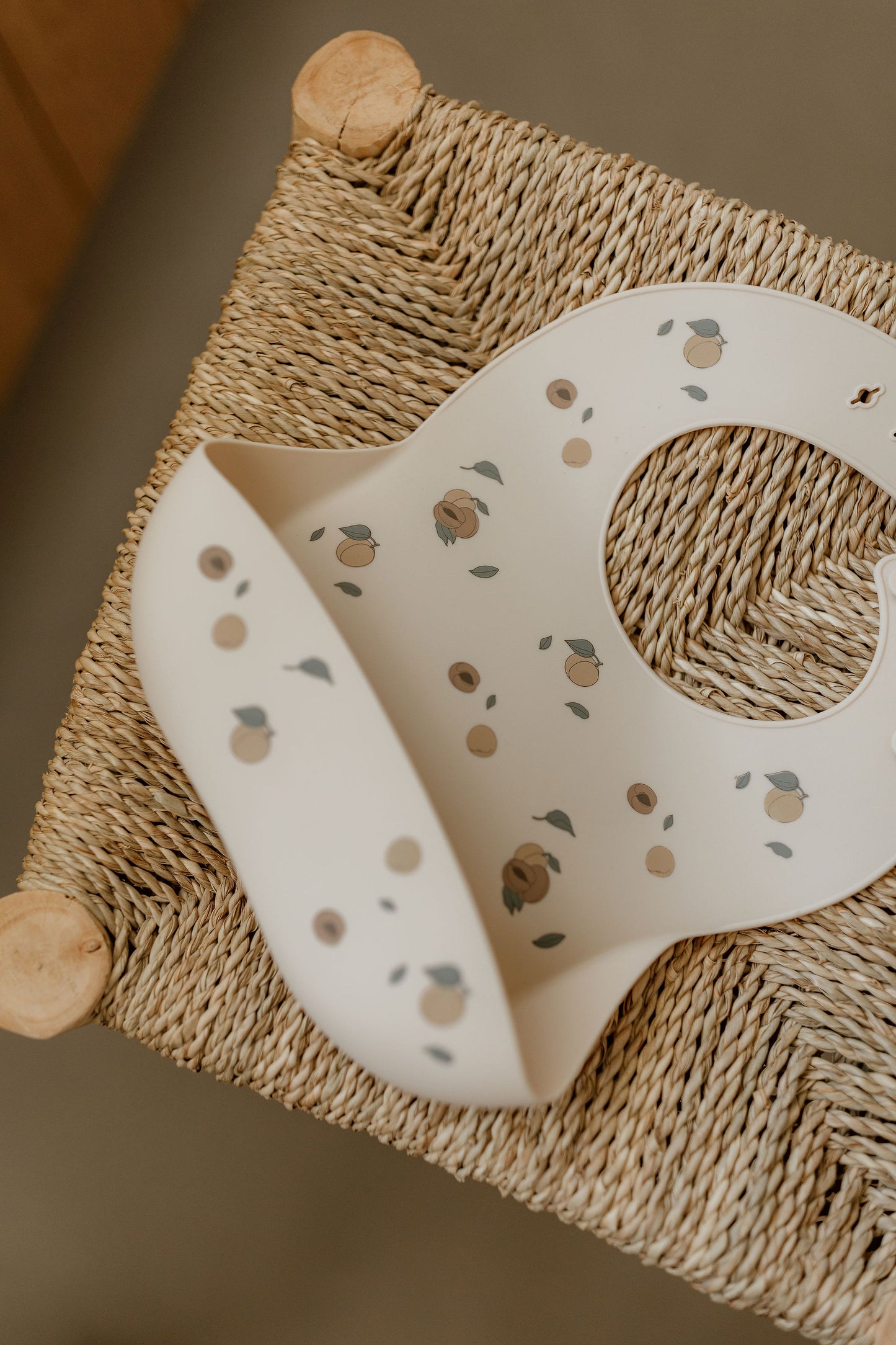 Bavoir en silicone Abricots - Zakuw