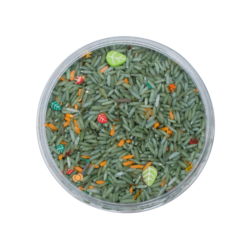 Riz à jouer coloré – Jeu sensoriel Leukmetletters