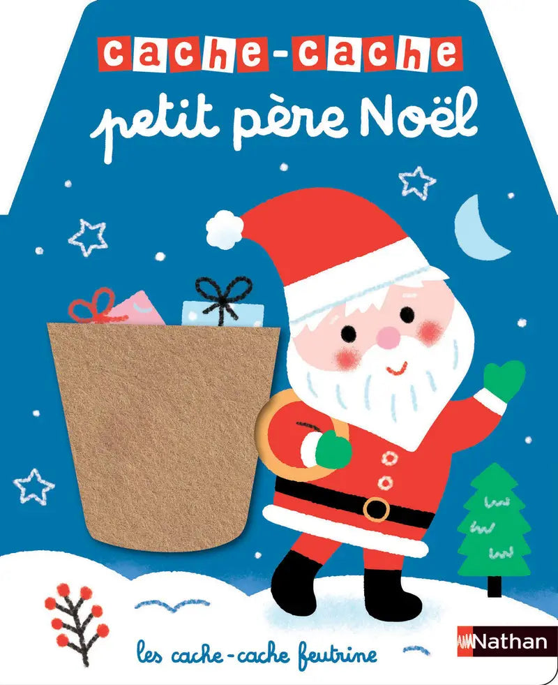 Cache-cache petit père Noël – Livre à flaps en feutrine dès 6 mois – Nathan