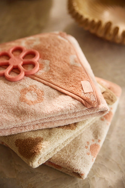 Cape de Bain Éponge 75x75cm - Jacquard - Teddy Bear - Jollein