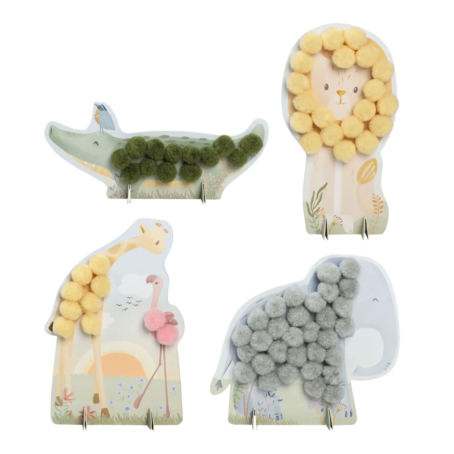 Cartes à pompons - Safari Friends - Little Dutch