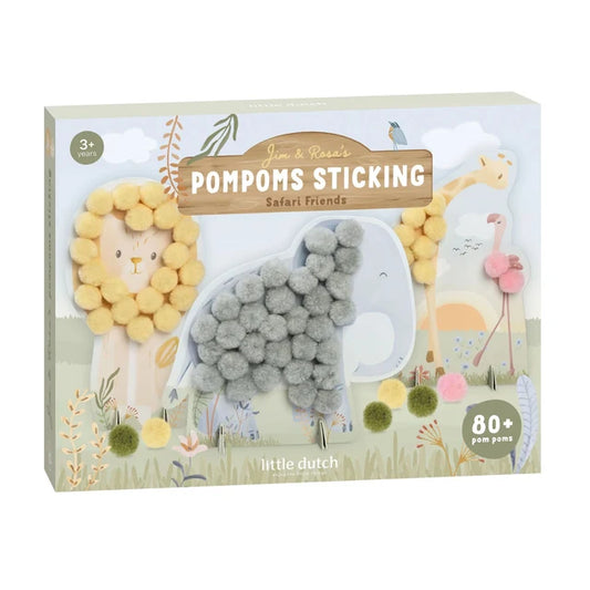 Cartes à pompons - Safari Friends - Little Dutch