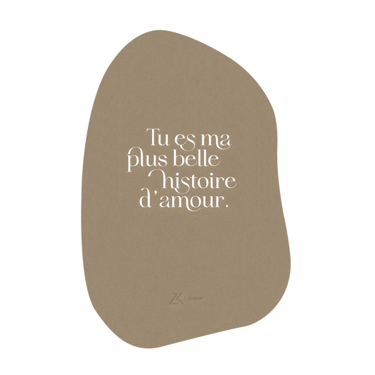 Carte postale galet "Histoire d'amour" – Zakuw