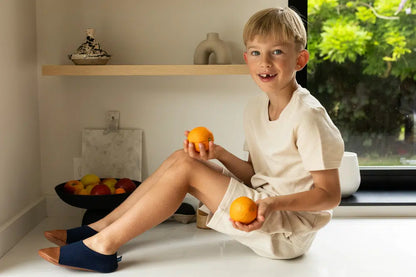 Chaussons - les Petits Jerseys Bleu profond - Les Pas Petits