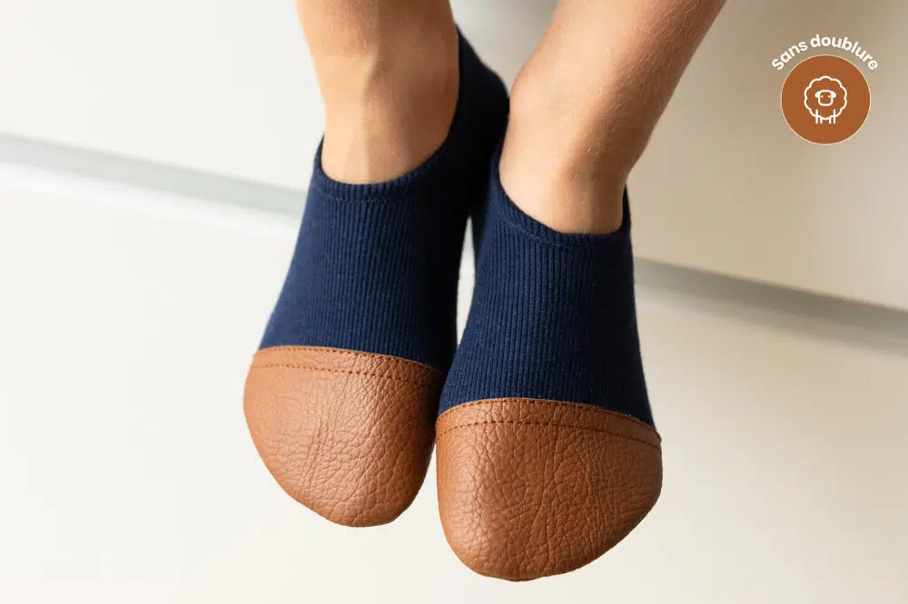 Chaussons - les Petits Jerseys Bleu profond - Les Pas Petits