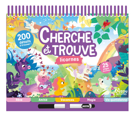 Cherche et trouve - Licorne - Auzou