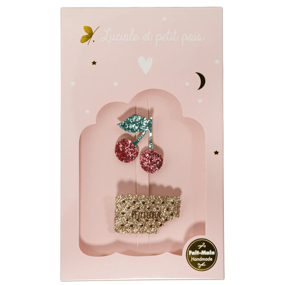 Coffret Broche Cerise & Cookie- Luciole et petit pois