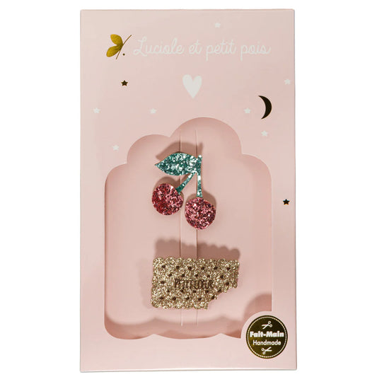 Coffret Broche Cerise & Cookie- Luciole et petit pois