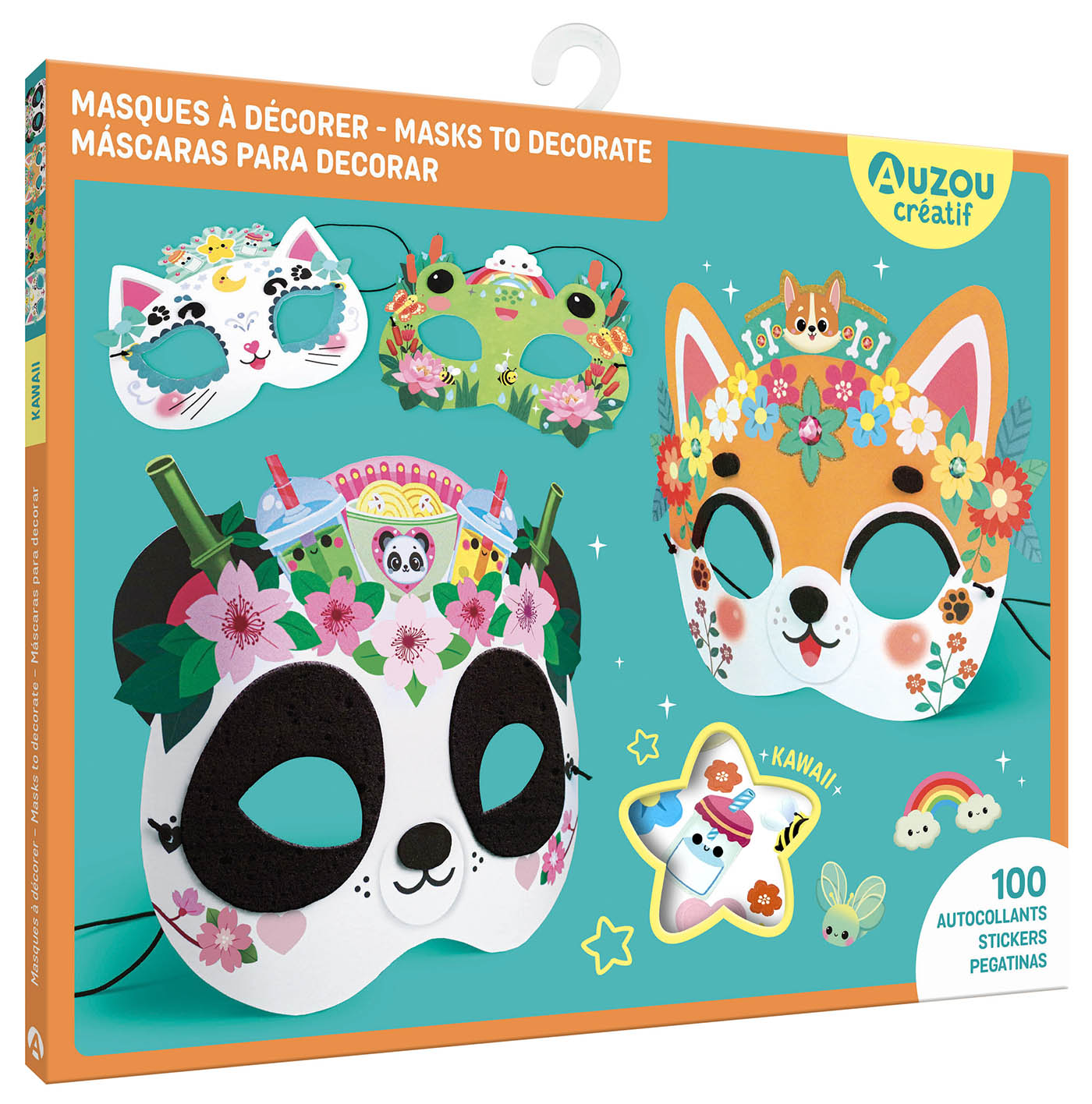 Mon coffret d'artiste - Masques à décorer - Kawaii- Auzou