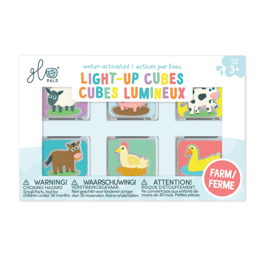 Cubes lumineux de bain Ferme – Lot de 6 – Glo Pals