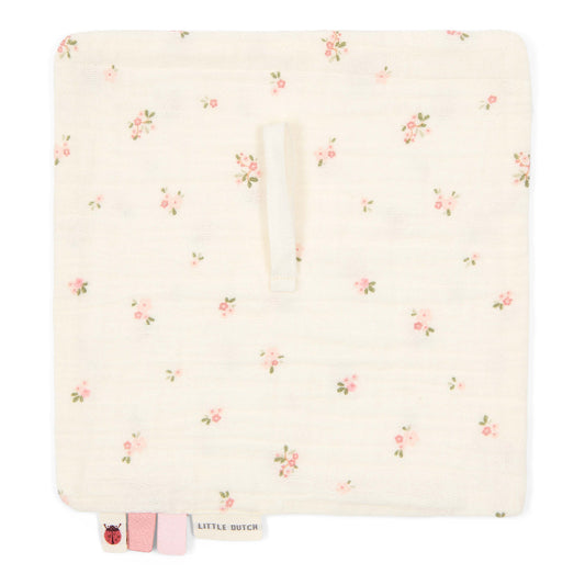 Doudou attache-tétine en gaze de coton  #Fairy Blossom