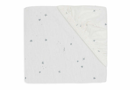 Drap-housse Jersey Twinkling Sea Green - Jollein
