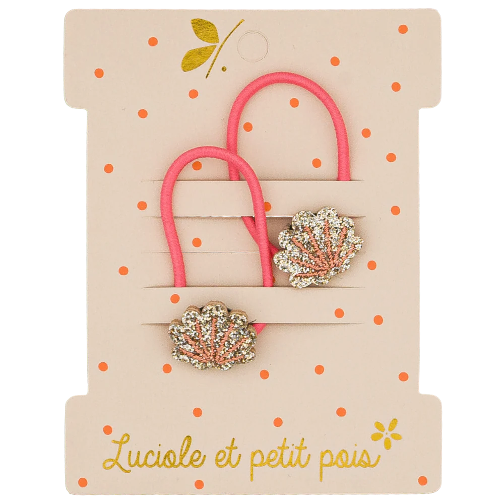 Élastiques mini - Coquillages (paire) | Luciole et Petit Pois