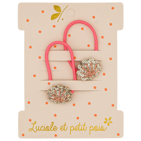 Élastiques mini - Coquillages (paire) | Luciole et Petit Pois
