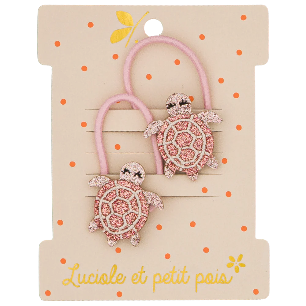 Élastiques mini - Lulu la tortue (paire) | Luciole et Petit Pois