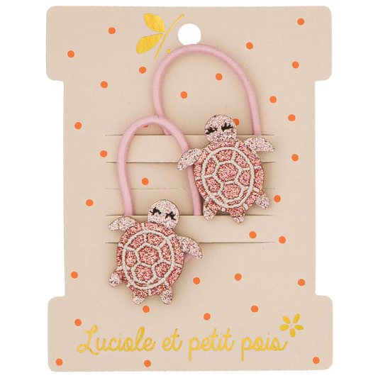 Élastiques mini - Lulu la tortue (paire) | Luciole et Petit Pois