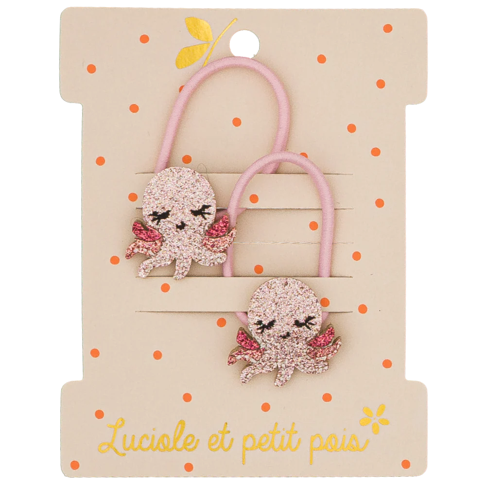 Élastiques mini - Otty la pieuvre (paire) | Luciole et Petit Pois