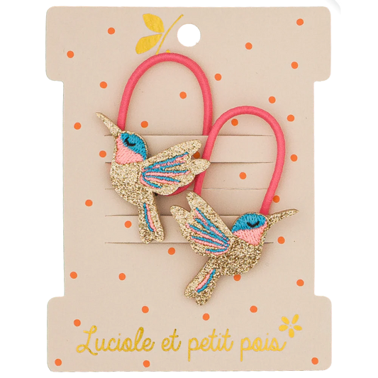 Élastiques mini - Sunny le colibri (paire) | Luciole et Petit Pois