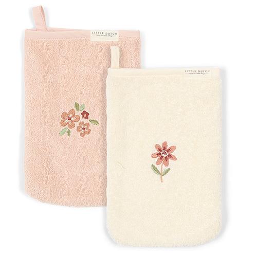 Lot de 2 gants de toilette brodés - Fairy Garden