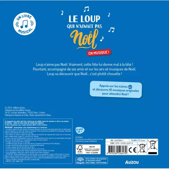 Le loup qui n'aimait pas noël en musique