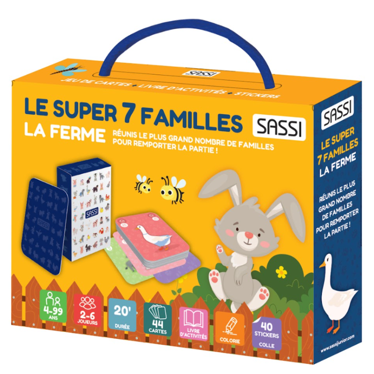 Le super 7 familles - La Ferme - Jeu de société Sassi