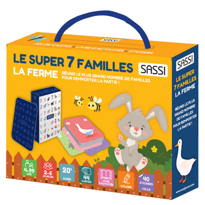 Le super 7 familles - La Ferme - Jeu de société Sassi