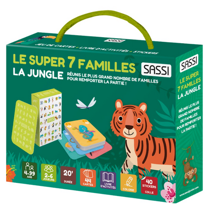 Le super 7 familles - La Jungle - Jeu de société Sassi
