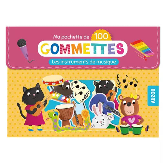 Ma pochette de 100 gommettes #Instruments de musique
